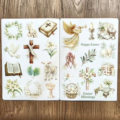 Easter Blessings Transfer Stickers 2 Sheets