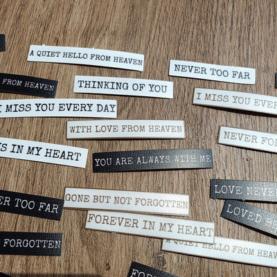 Memorial Sentiment Stickers