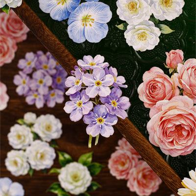 Mini Floral Cardstock Stickers 60PCS