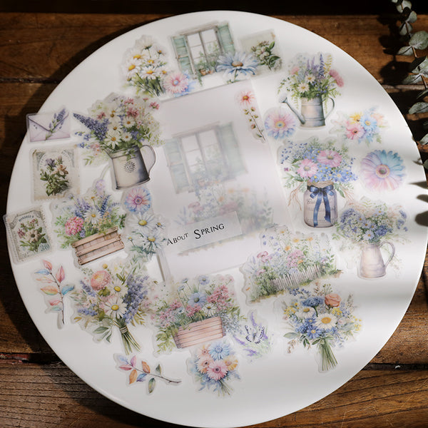Spring Flower Vellum Sticker