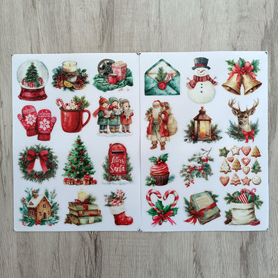 Vintage Christmas Traditions Transfer Stickers
