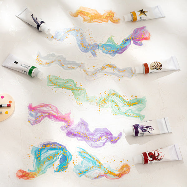 Watercolor Flow Foil Stickers