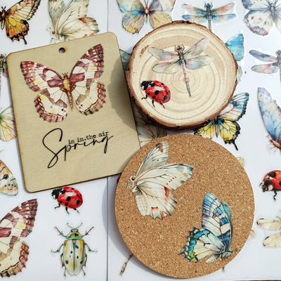 Waterproof Nature Insect Transfer Sticker 2 Sheets