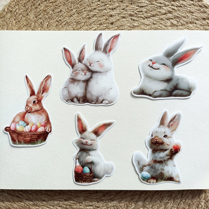 Easter rabbit stickers