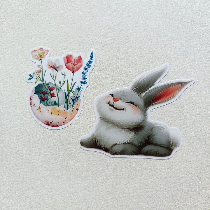 Easter flower and egg sticker