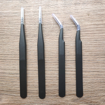 black sticker tweezers